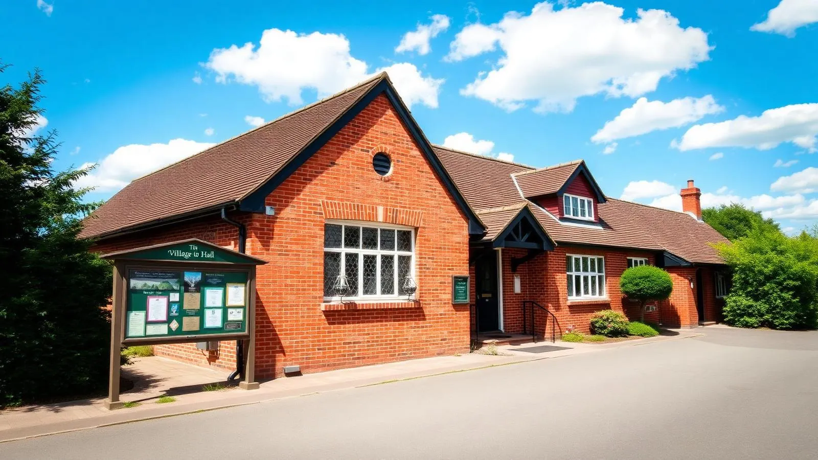 Traditional English village hall exterior