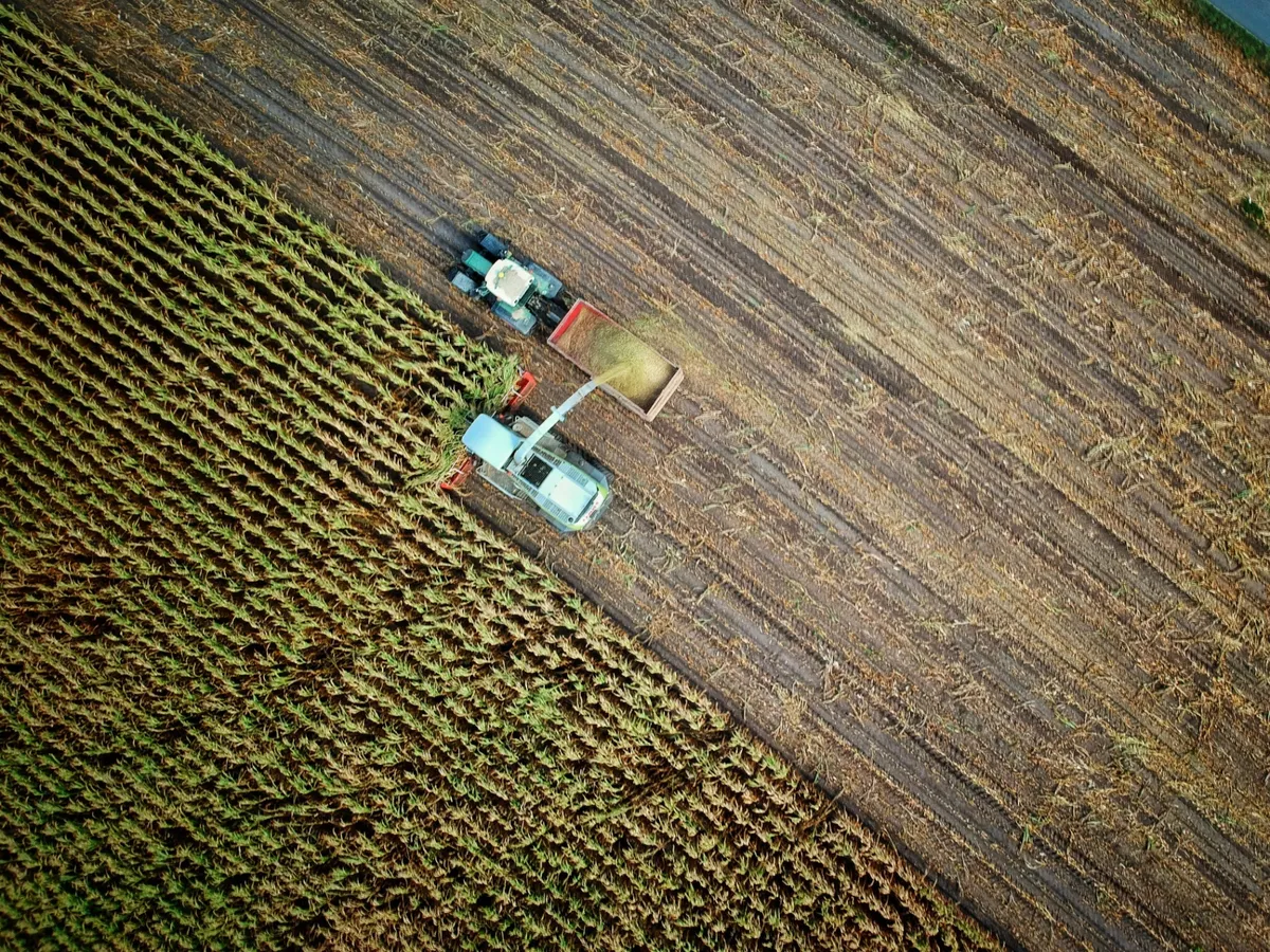 Farm office with computer showing spreadsheet