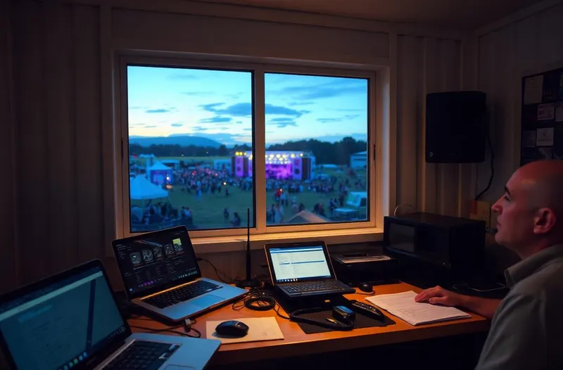 Wi-Fi access points covering a festival bar