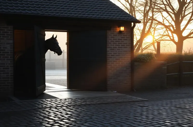 CCTV camera overlooking an equestrian stable yard
